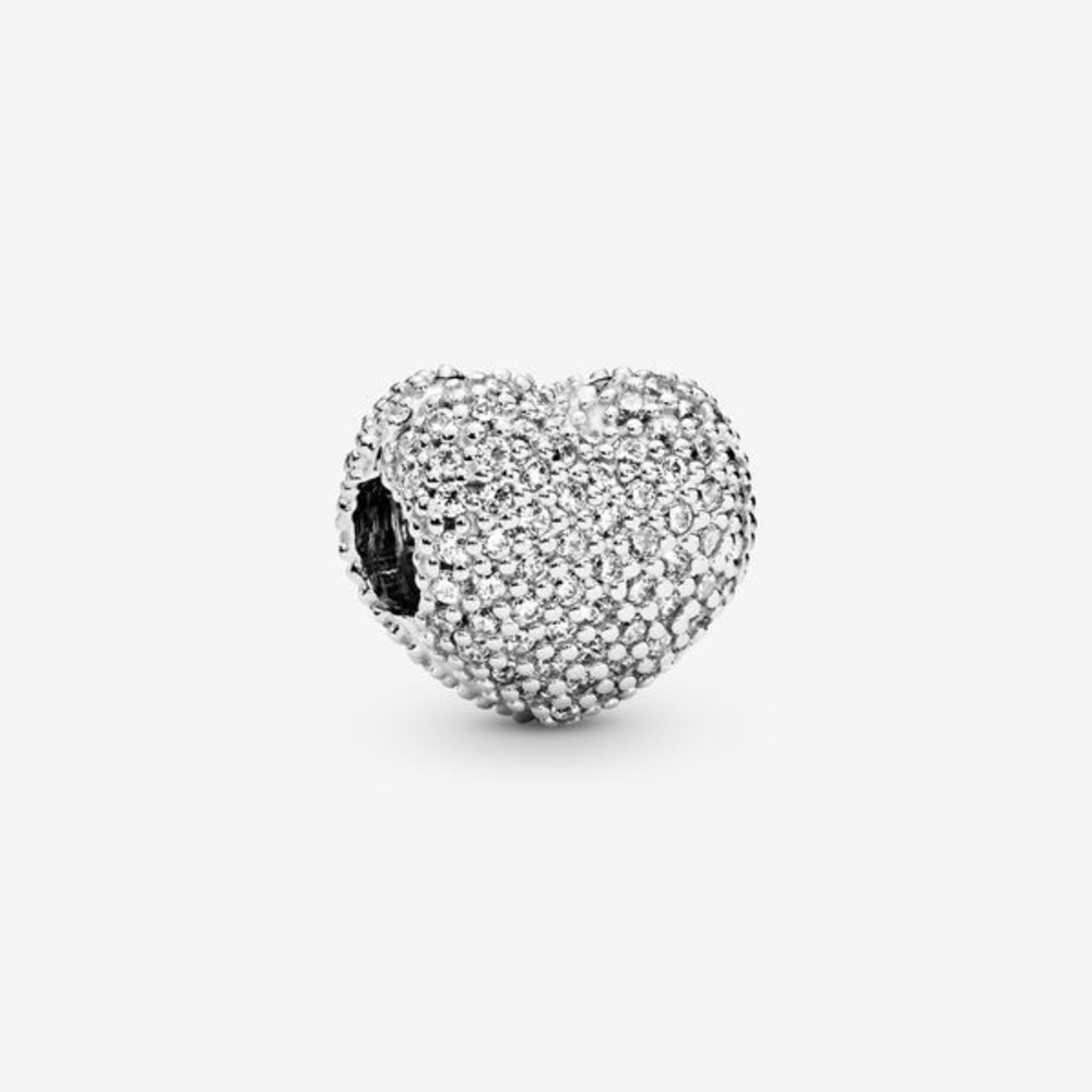 Pave Heart Clip